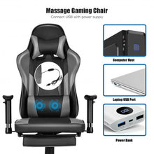 Load image into Gallery viewer, Massage Gaming Chair Recliner w/Footrest and Adjustable Armrests for Home&Office