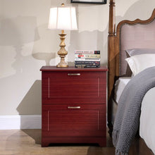 Load image into Gallery viewer, 2-Drawer Lateral File Cabinet w/ Adjustable Pole-Brown