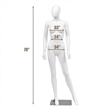 Load image into Gallery viewer, 5.8 FT Female Mannequin Egghead Manikin with Metal Stand