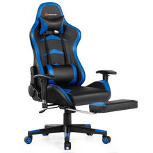 Load image into Gallery viewer, Massage Gaming Chair with Footrest-Blue