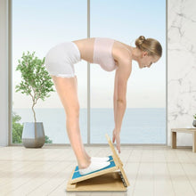 Load image into Gallery viewer, 4-Level Adjustable Slant Board Wooden Calf Stretcher Incline Stretching