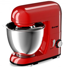 Load image into Gallery viewer, 4.3 Qt 550 W Tilt-Head Stainless Steel Bowl Electric Food Stand Mixer-Red