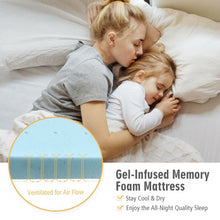 Load image into Gallery viewer, 4" Gel Injection Memory Foam Mattress Top Ventilated Mattress Double Bed-Twin Size