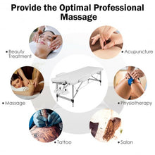 Load image into Gallery viewer, 72"L Portable Massage Table w/ Free Carry Case-White