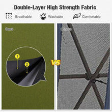 Load image into Gallery viewer, Folding Camping Cot with Side Storage Pocket Detachable Headrest-Green