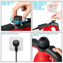 Load image into Gallery viewer, 1050 W Multifunction Portable Steamer Household Steam Cleaner w/Attachments-Red