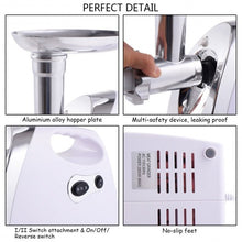 Load image into Gallery viewer, 1200W Electric Meat Grinder Sausage Stuffer Maker