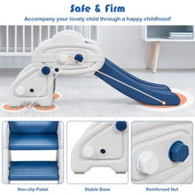 Load image into Gallery viewer, Freestanding Baby Mini Play Climber Slide Set w/HDPE & Anti-Slip Foot Pads-Blue