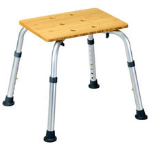 Load image into Gallery viewer, Square Shaped Bamboo Bath Seat Shower Chair