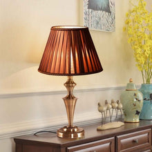 Load image into Gallery viewer, 13" Antique Brass Bedroom LED Bulb Table Lamp