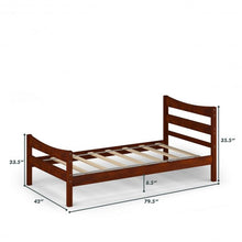 Load image into Gallery viewer, Twin Size Platform Bed Frame Foundation Slat Support -Walnut