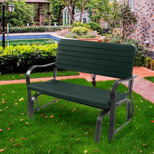 Load image into Gallery viewer, Outdoor Patio Steel Swing Bench Loveseat