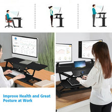 Load image into Gallery viewer, Electric Height Adjustable Standing Desk Coverter