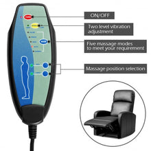 Load image into Gallery viewer, PU Leather Padded Seat Massage Recliner Chair