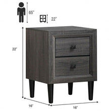 Load image into Gallery viewer, 2PCS Nightstand W/2 Drawer Multipurpose