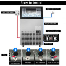 Load image into Gallery viewer, Portable Built-In Stainless Steel Commercial Ice Maker