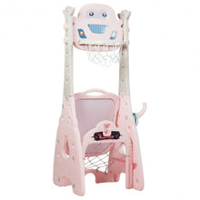 Load image into Gallery viewer, 6-in-1 Adjustable Kids Basketball Hoop Set-Pink