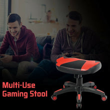 Load image into Gallery viewer, Multi-Use Footrest Swivel Height Adjustable Gaming Ottoman Footstool Chair-Red