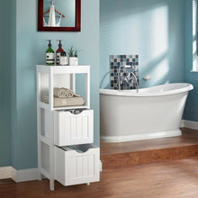 Load image into Gallery viewer, Floor Multifunction Bathroom Storage Organizer Rack with 2 Drawers