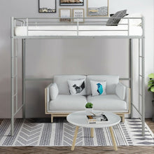 Load image into Gallery viewer, Metal Twin Loft Ladder Beds-Silver