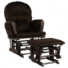 Load image into Gallery viewer, Baby Nursery Relax Rocker Rocking Chair Glider and Ottoman Set-Brown