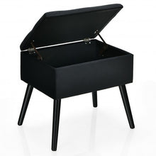 Load image into Gallery viewer, Velvet Storage Ottoman with Solid Wood Legs for Living Room Bedroom
