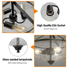 Load image into Gallery viewer, 3-Light Semi Flush Industrial Seeded Glass Mount Ceiling Lamp
