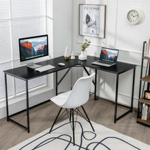 Load image into Gallery viewer, 58" x 47" L Shaped Corner Home Office Computer Desk Home-Black