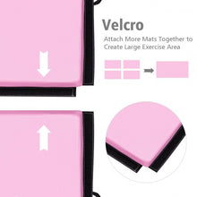 Load image into Gallery viewer, 4' x 10' x 2" Thick Folding Panel Aerobics Exercise Gymnastics Mat-Pink