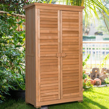 Load image into Gallery viewer, 63" Tall Wooden Garden Storage Shed in Shutter Design