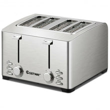 Load image into Gallery viewer, Extra-Wide Slot Stainless Steel 4 Slice Toaster
