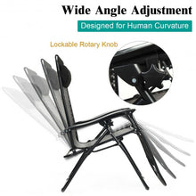 Load image into Gallery viewer, Folding Patio Rattan Zero Gravity Lounge Chair Recliner-Brown