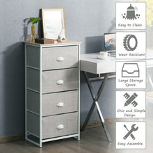 Load image into Gallery viewer, Chest Storage Tower Side Table Display Storage with 4 Drawers-Gray