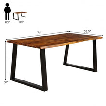Load image into Gallery viewer, Rectangular Acacia Wood Dining Table Rustic Indoor Furniture