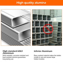 Load image into Gallery viewer, 15.5' 16-Step Multi Purpose Aluminum Folding Scaffold Ladder