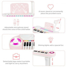 Load image into Gallery viewer, 37-key Kids Electronic Piano Keyboard Playset-Pink