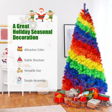 Load image into Gallery viewer, 7 ft Artificial Hinged Traditional Christmas Tree with Metal Stand
