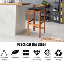 Load image into Gallery viewer, Set of 2 Acacia Solid Wood Counter Height Bar Stool