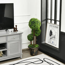 Load image into Gallery viewer, 36'' Artificial Topiary Triple Ball Tree for Indoor and Outdoor