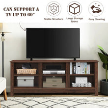 Load image into Gallery viewer, 60" Entertainment TV Stand Cabinet-Brown