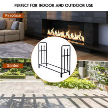 Load image into Gallery viewer, 4' Outdoor Heavy Duty Steel Firewood Wood Storage Rack