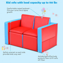 Load image into Gallery viewer, Multi-functional Kids Sofa Table Chair Set