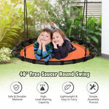 Load image into Gallery viewer, 40" Flying Saucer Round Swing Kids Play Set-Orange