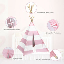 Load image into Gallery viewer, 5' White & Pink Portable Indian Children Sleeping Dome Play Tent
