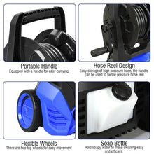 Load image into Gallery viewer, 3000 PSI Electric High Pressure Washer With Patio Cleaner -Blue