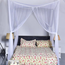 Load image into Gallery viewer, 4 Corner Post Full Queen King Size Bed Mosquito Net-White