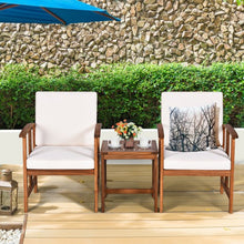 Load image into Gallery viewer, 3PC Solid Wood Outdoor Patio Sofa Furniture Set-White