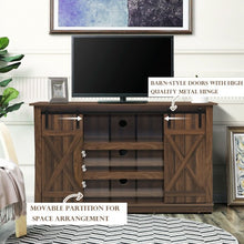 Load image into Gallery viewer, Sliding Barn TV Stand Console Table-Brown