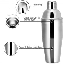 Load image into Gallery viewer, 23 PCS Stainless Cocktail Shaker with Bamboo Stand