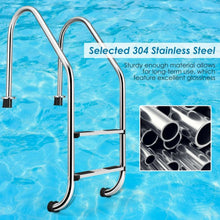 Load image into Gallery viewer, 2-Step Stainless Steel Non-Slip Swimming Pool Ladder